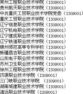 部分普通高职院校
